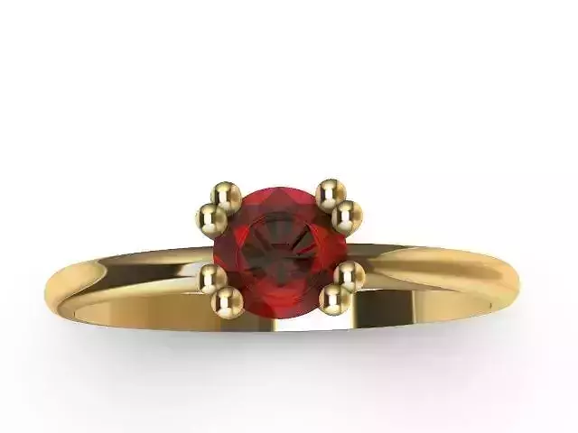 3 solitaire ring stl verified