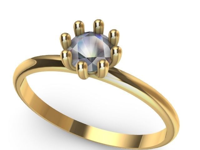 2 solitaire ring stl verified 3D print model_8