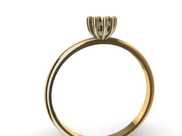 2 solitaire ring stl verified 3D print model_1