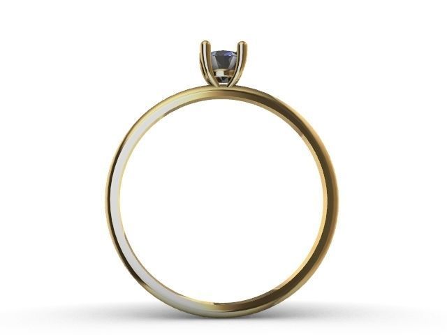 1 solitaire stl ring verified 3D print model_13