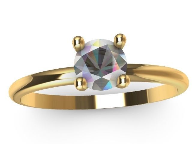 1 solitaire stl ring verified 3D print model_12