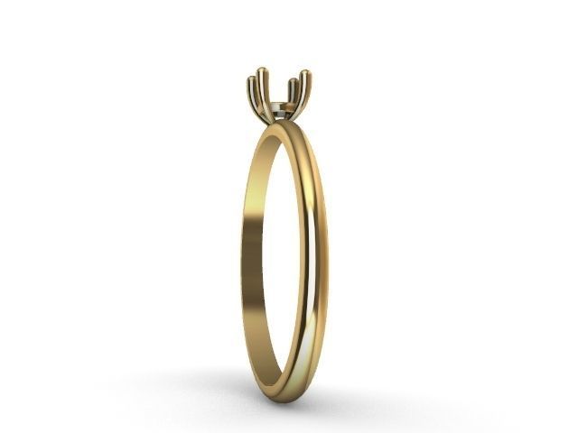 1 solitaire stl ring verified 3D print model_7