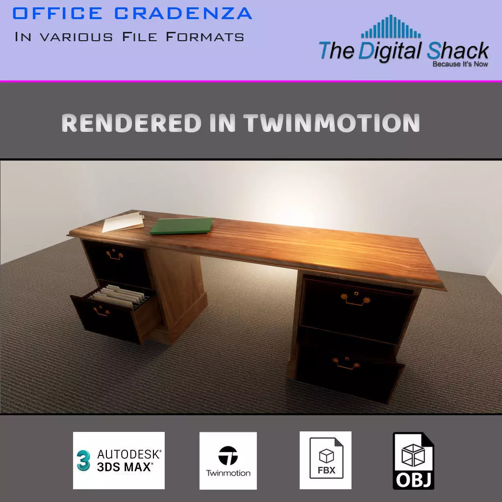 3D Credenza Asset Demo 3D model_0
