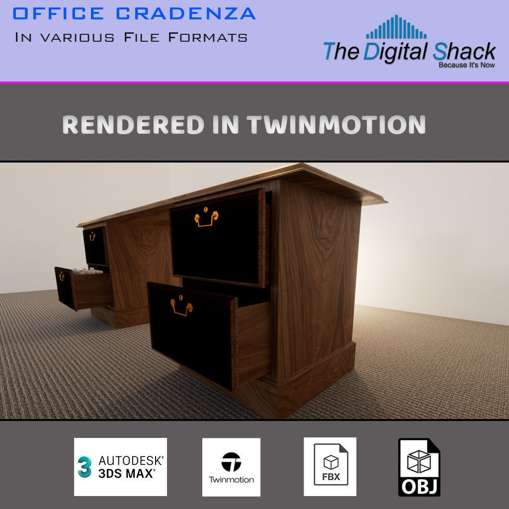 3D Credenza Asset Demo 3D model_6