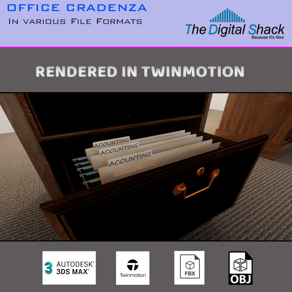 3D Credenza Asset Demo 3D model_4