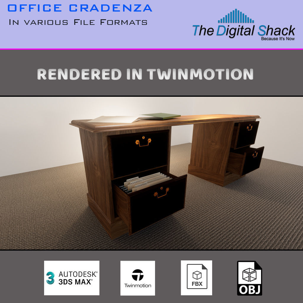 3D Credenza Asset Demo 3D model_2