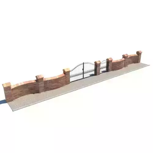 Brick And Iron Security Entrance