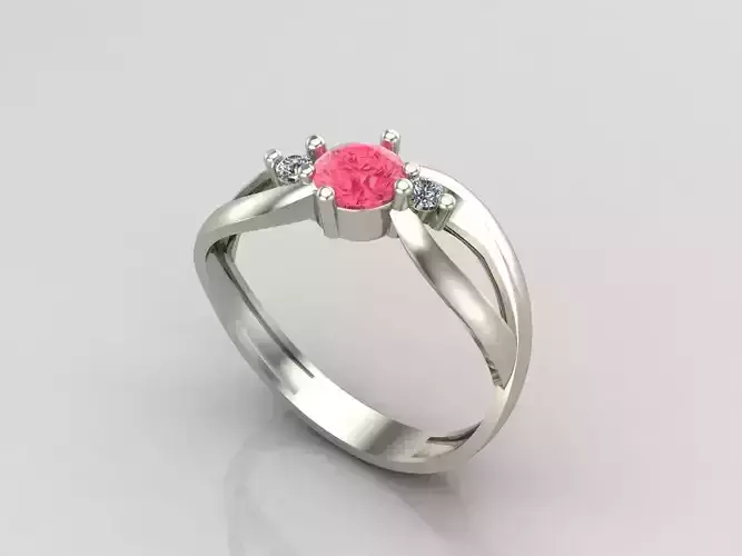 Single Stone Women Rings 3DM Render Files Machine Ready 2