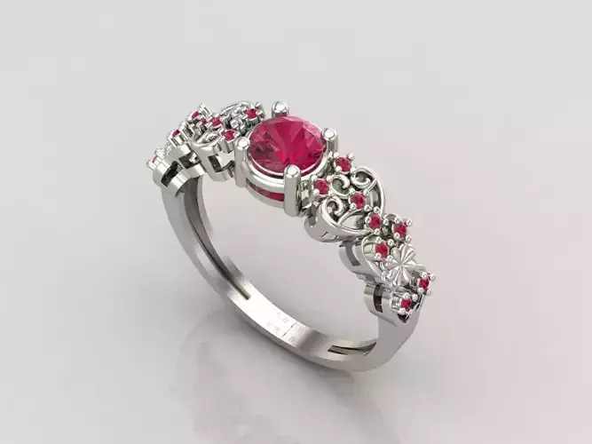 Single Stone Women Rings 3DM Render Files Machine Ready 19