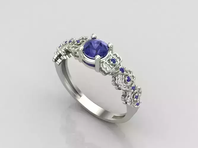 Single Stone Women Rings 3DM Render Files Machine Ready 18