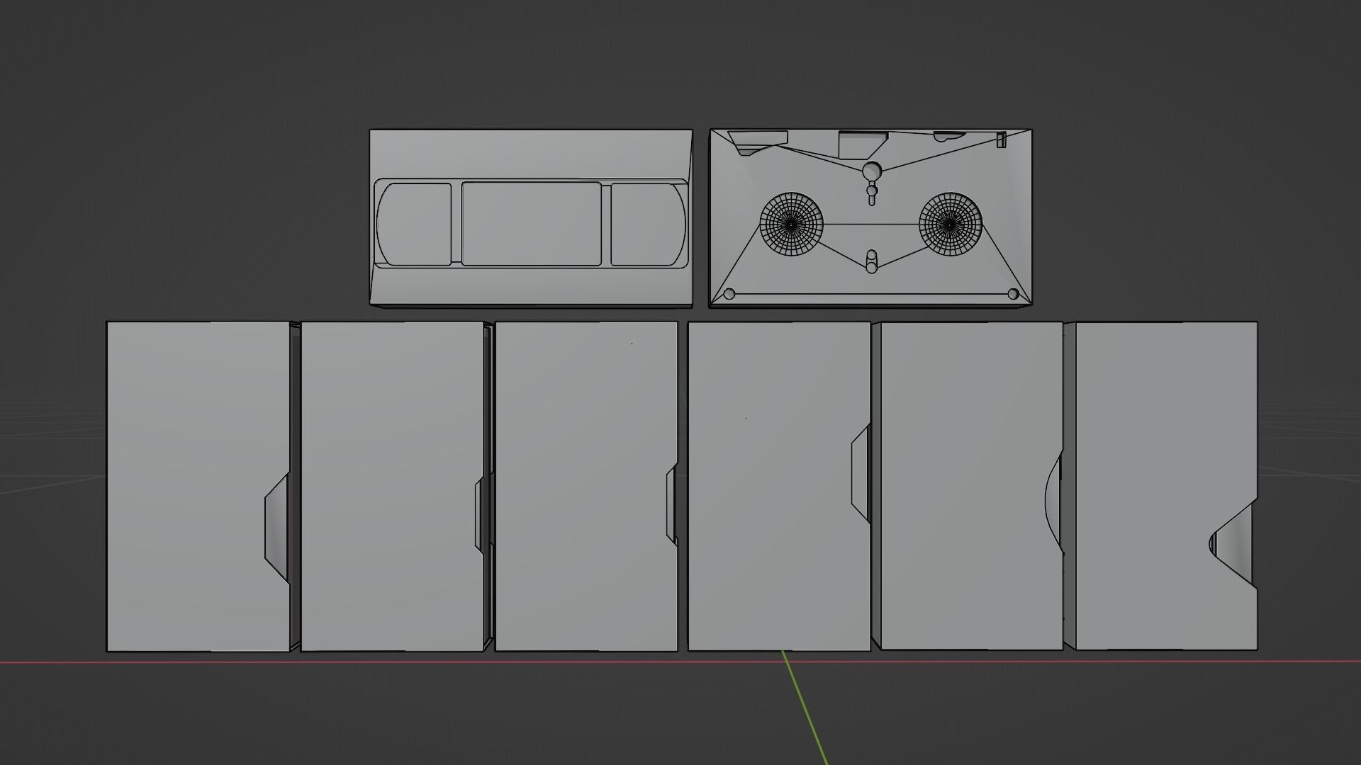 Video VHS Tape with assorted vintage box covers 3D model_5