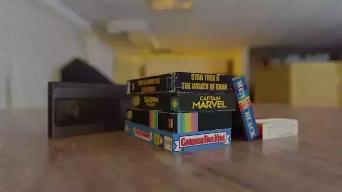 Video VHS Tape with assorted vintage box covers