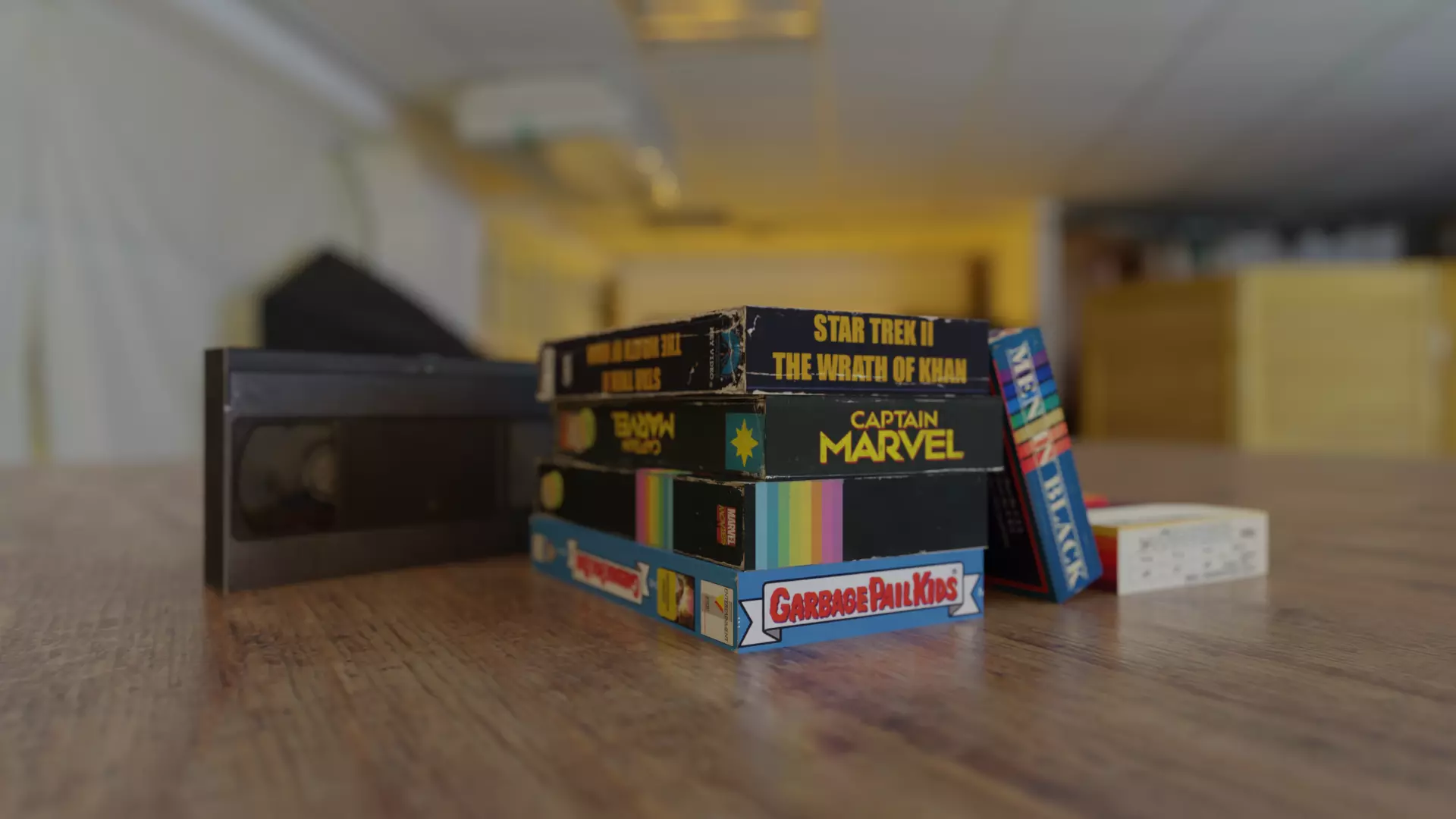 Video VHS Tape with assorted vintage box covers 3D model_0