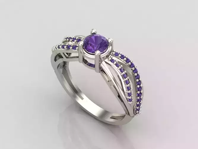 Single Stone Women Rings 3DM Render Files Machine Ready 17