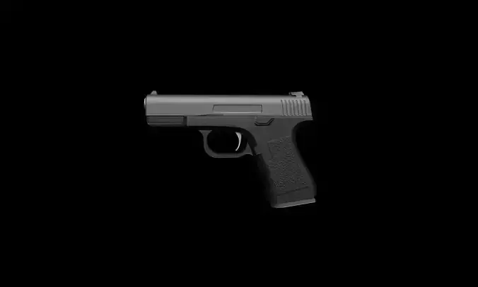 Pistol Game Ready ORM Low-poly 3D model