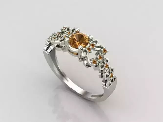 Single Stone Women Rings 3DM Render Files Machine Ready 15