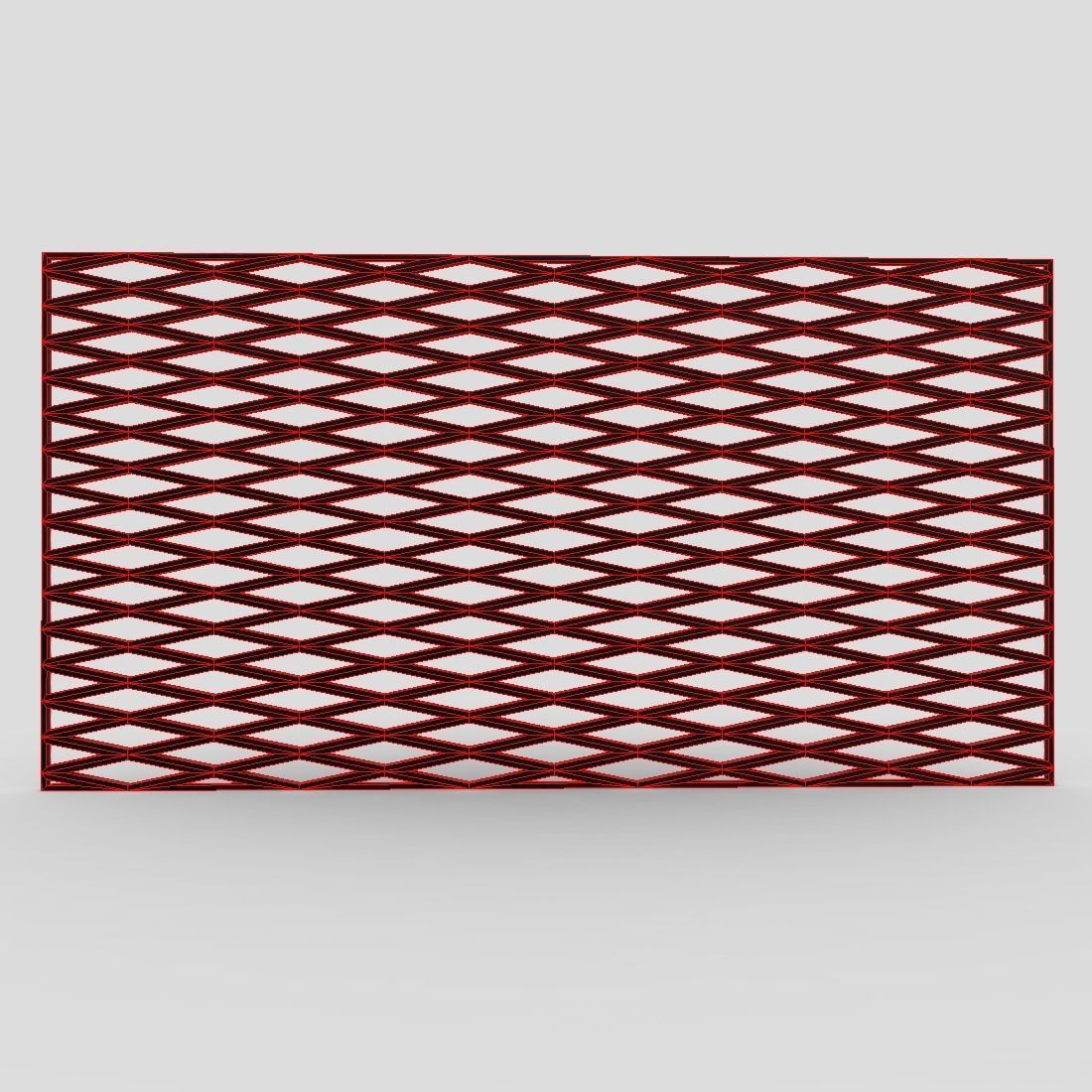 Grill Mesh Low-poly 3D model_4