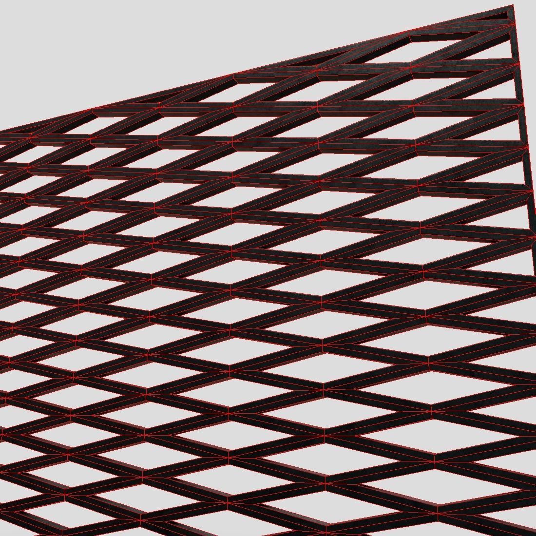 Grill Mesh Low-poly 3D model_14