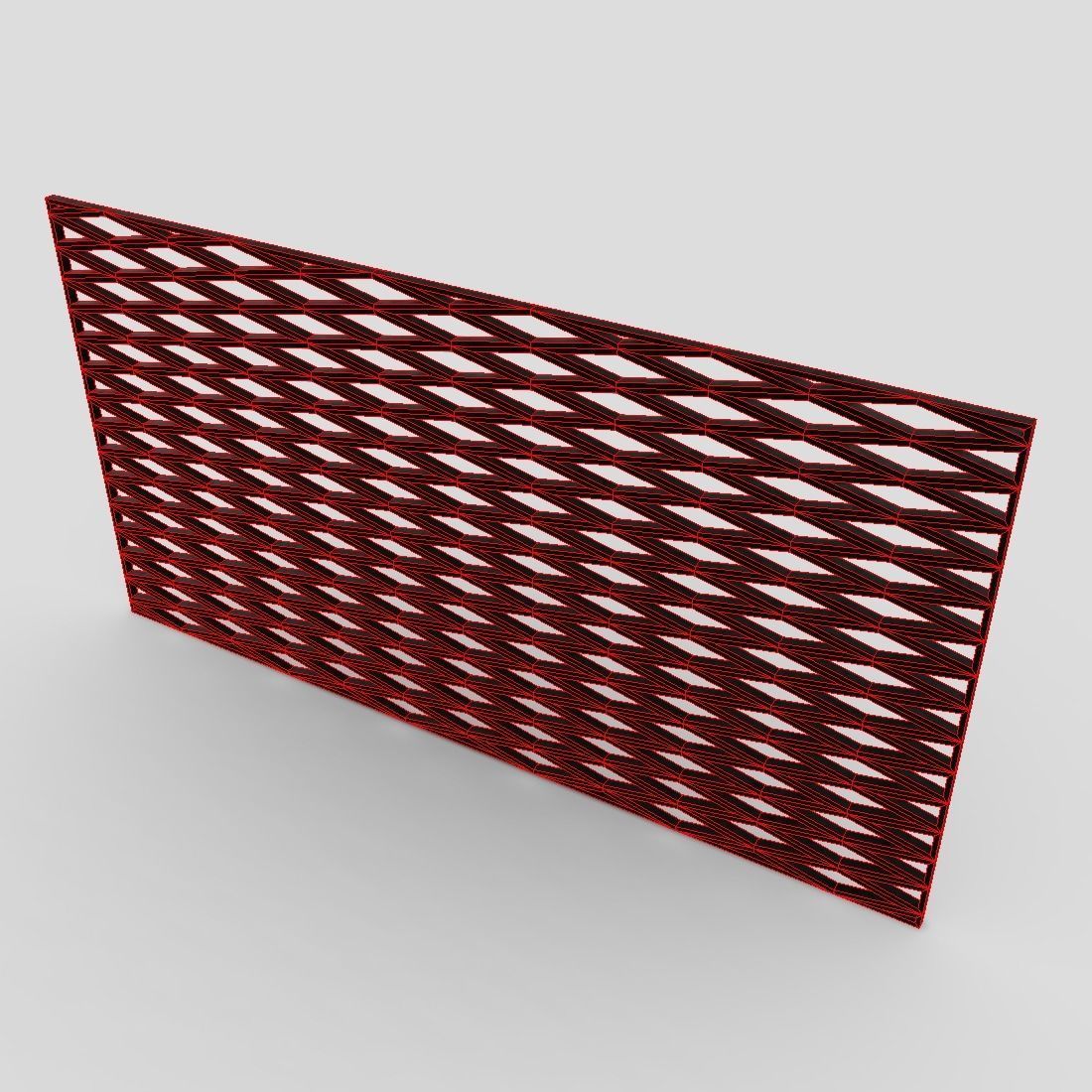 Grill Mesh Low-poly 3D model_6