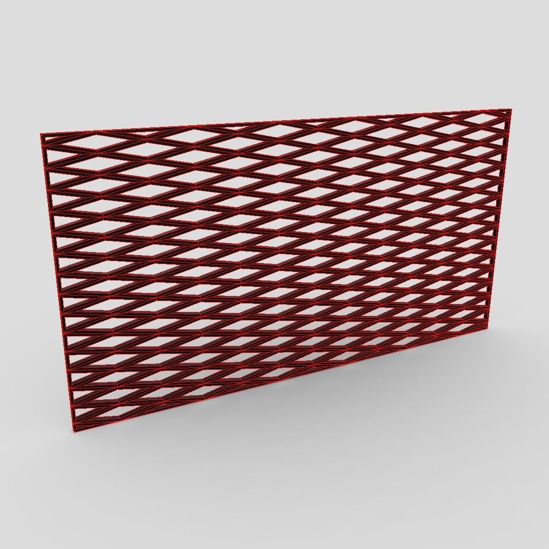 Grill Mesh Low-poly 3D model_2
