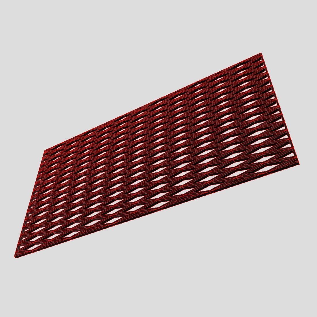 Grill Mesh Low-poly 3D model_10