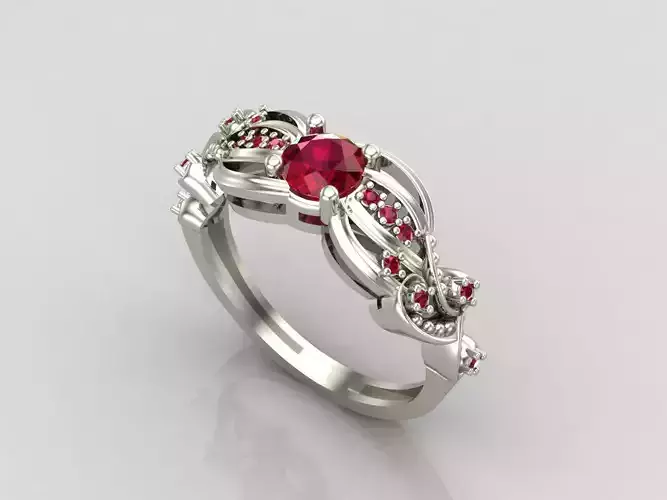 Single Stone Women Rings 3DM Render Files Machine Ready 13