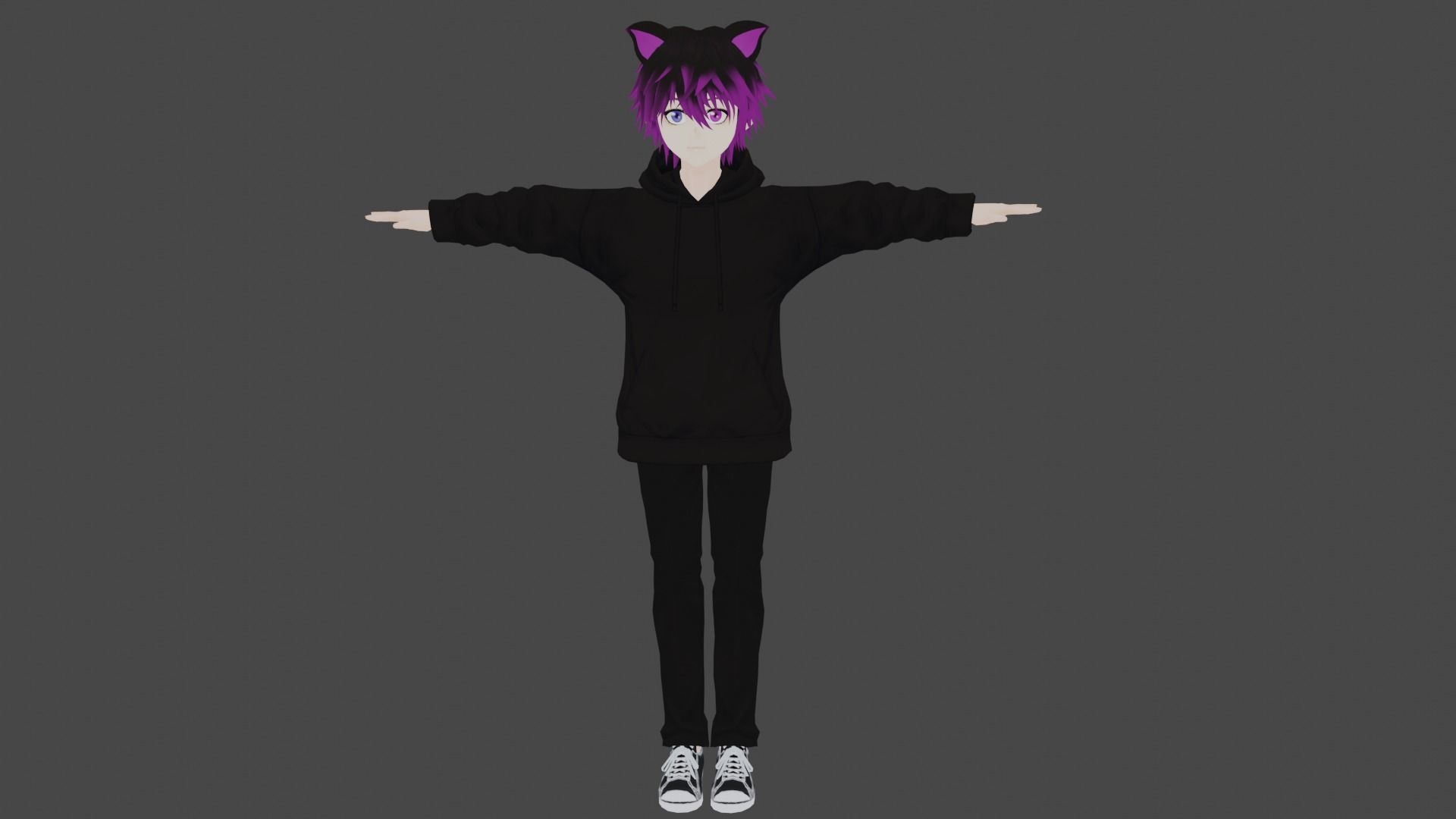 3d Low Poly Male avatar for Gaming Vtubing VRchat and Quest  Low-poly 3D model_11