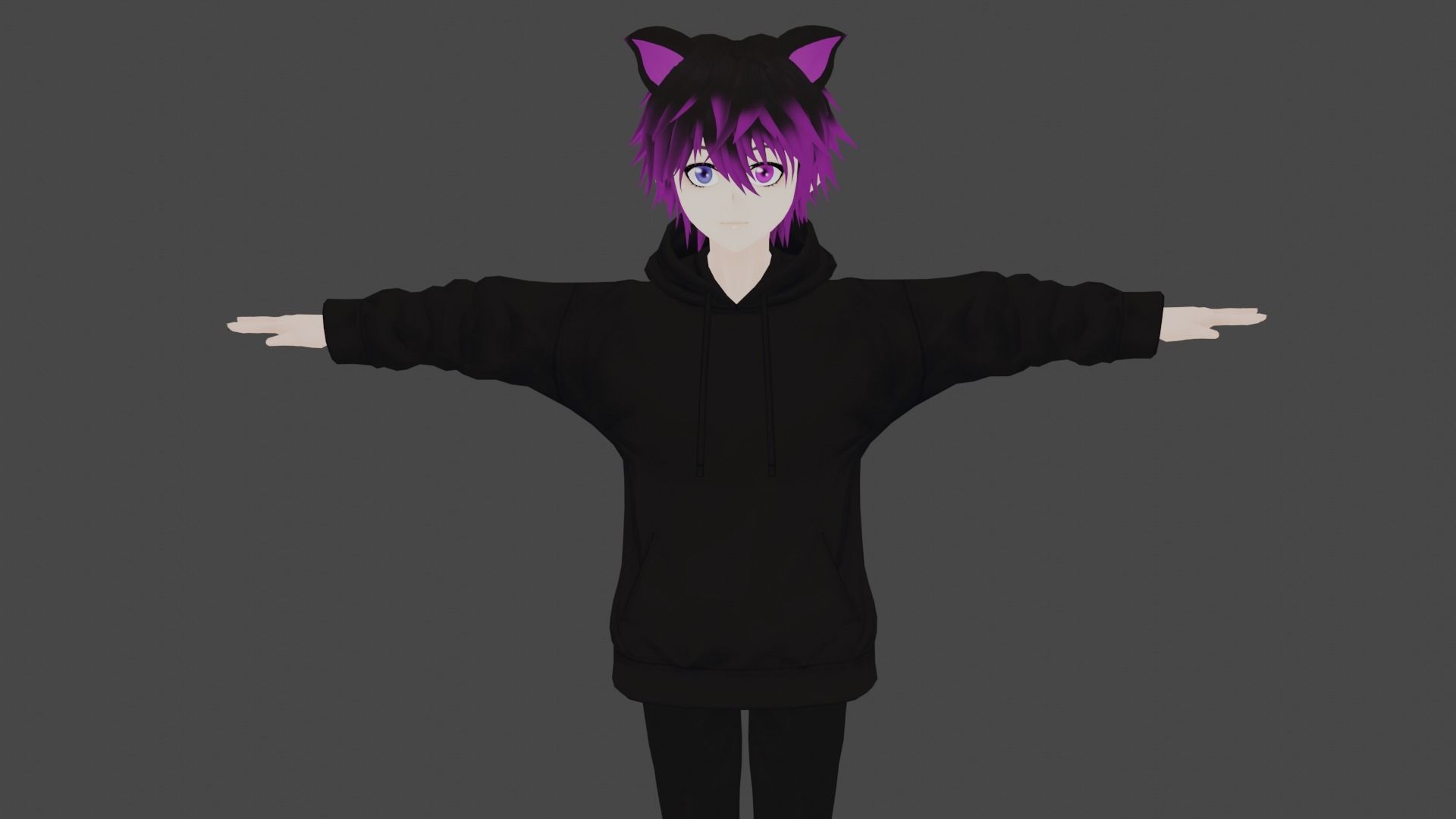3d Low Poly Male avatar for Gaming Vtubing VRchat and Quest  Low-poly 3D model_10