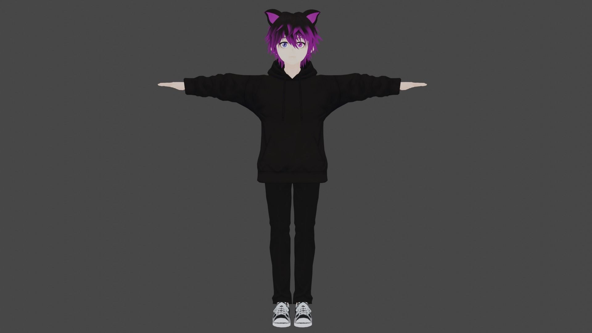 3d Low Poly Male avatar for Gaming Vtubing VRchat and Quest  Low-poly 3D model_8