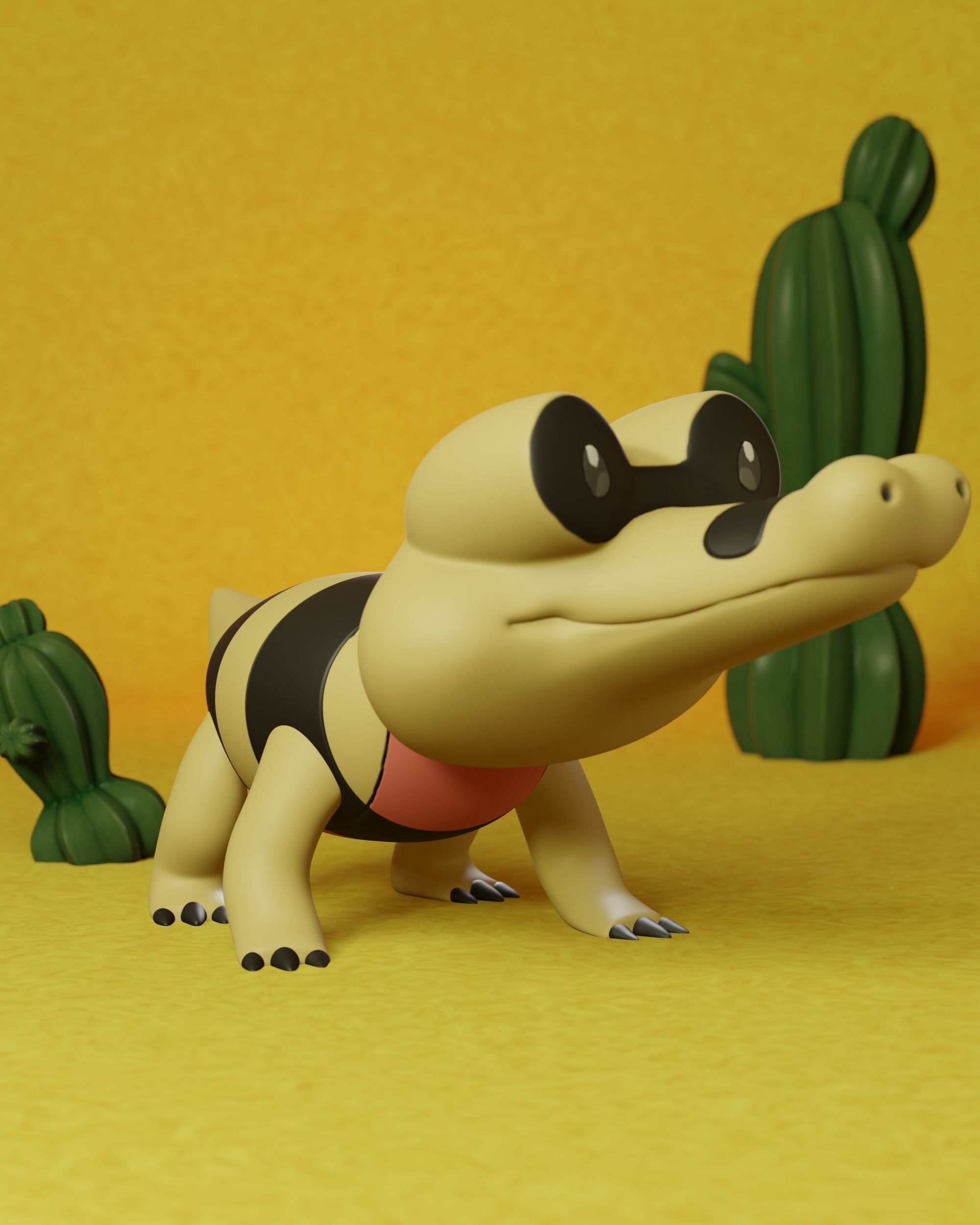 pokemon sandile evolution pack 3D print model_1