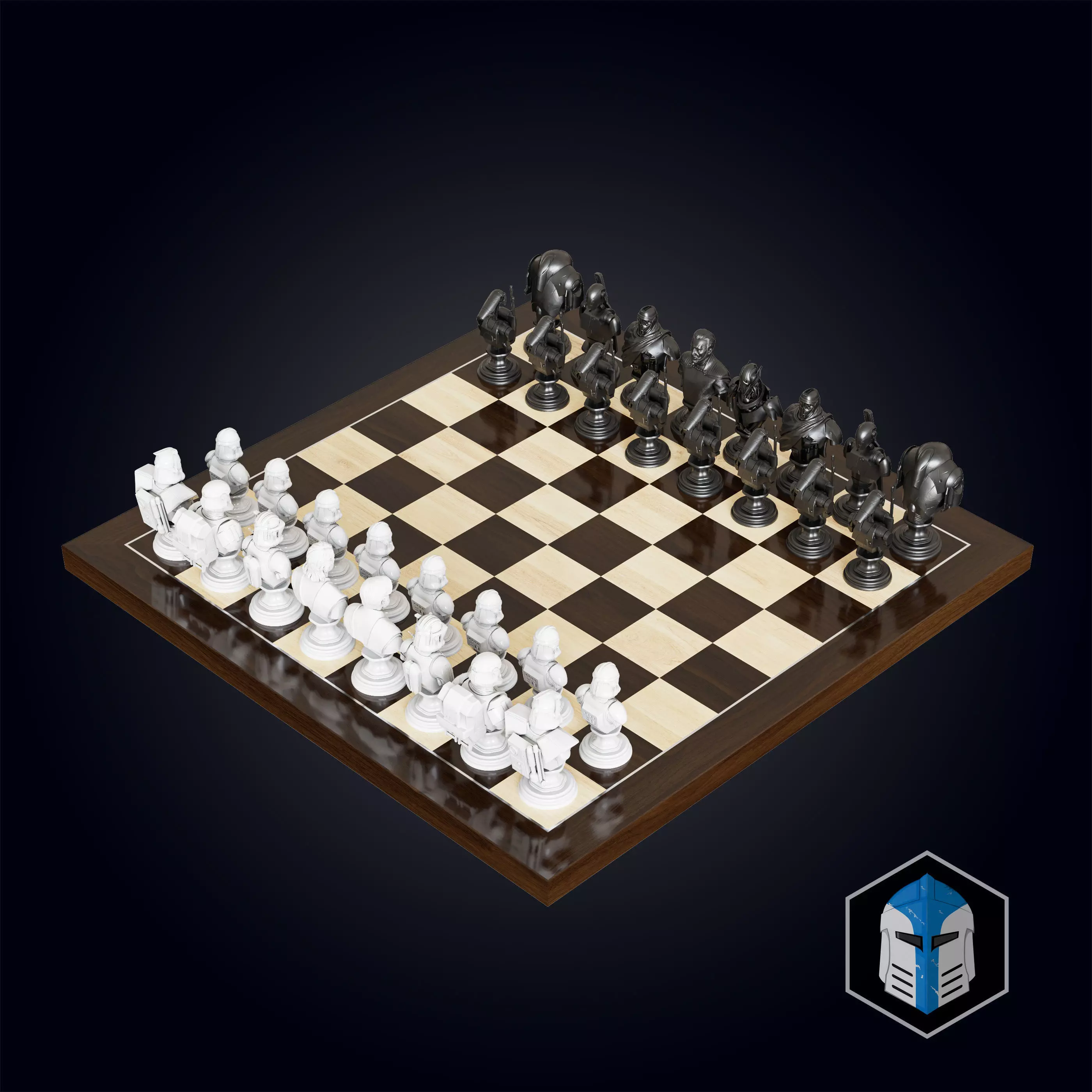 Clone Wars Chess Set - 3D Print Files 3D print model_0
