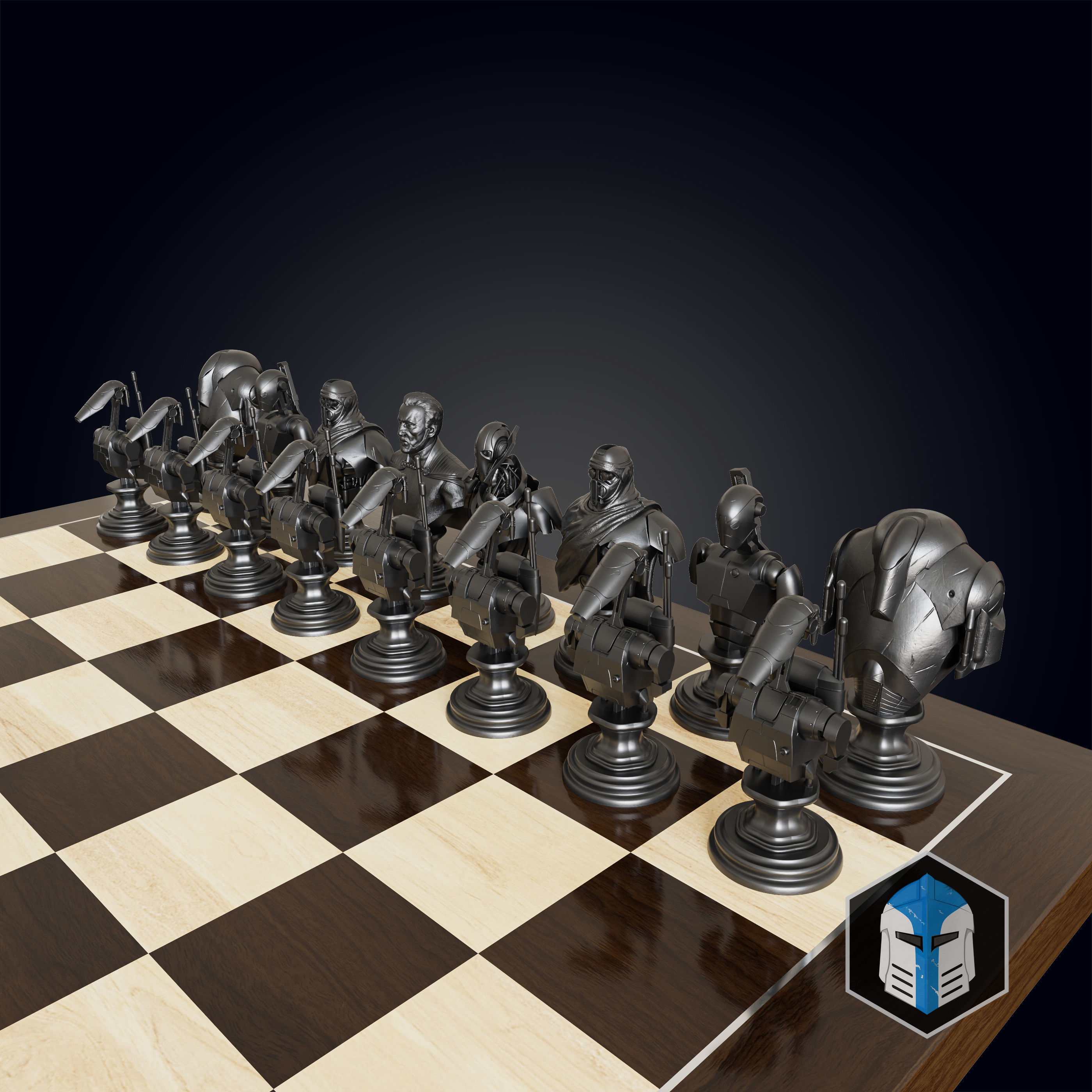 Clone Wars Chess Set - 3D Print Files 3D print model_2