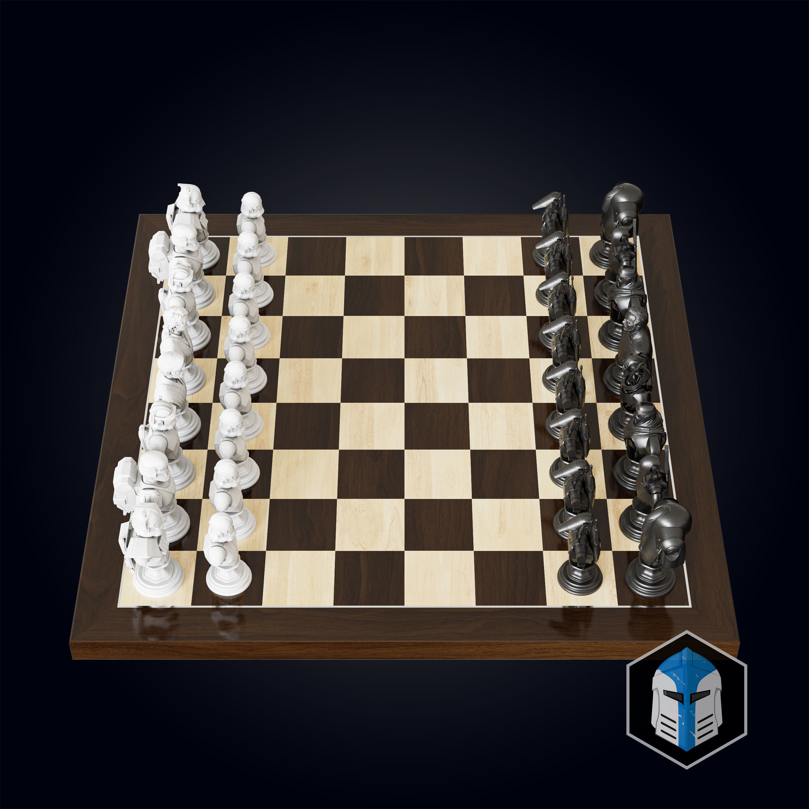 Clone Wars Chess Set - 3D Print Files 3D print model_8