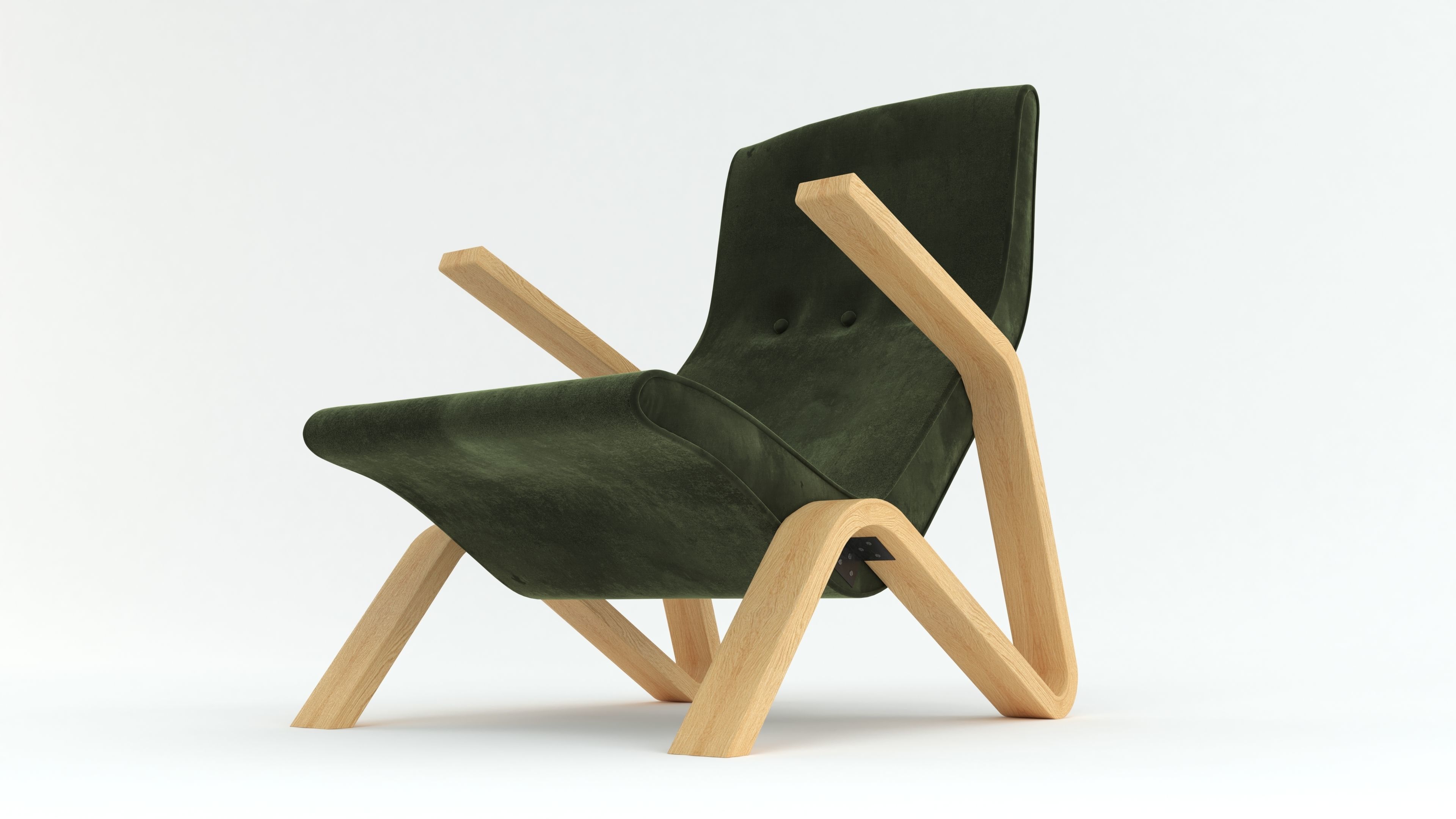 Modern chair 3D model_2