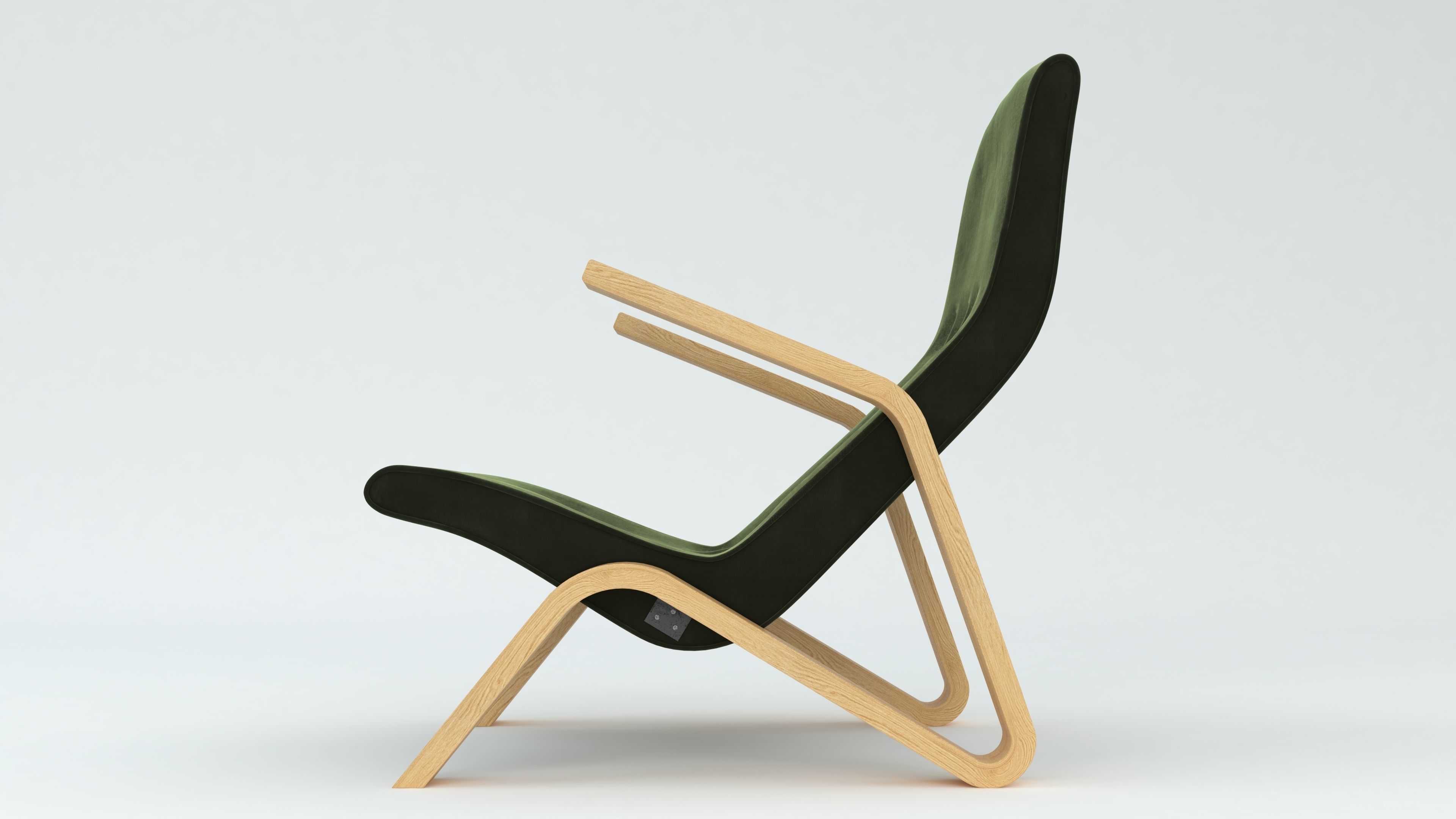 Modern chair 3D model_3
