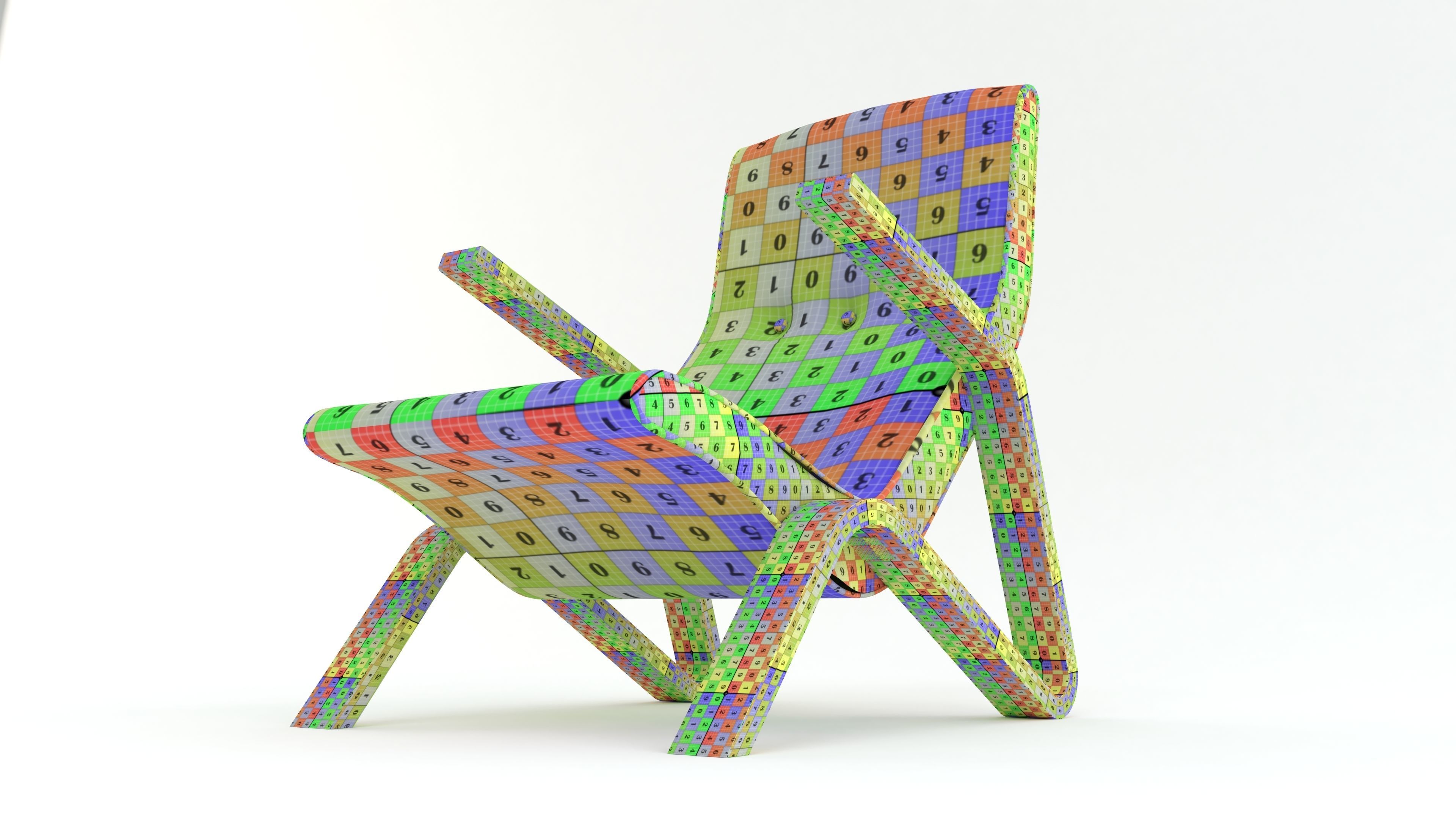 Modern chair 3D model_7