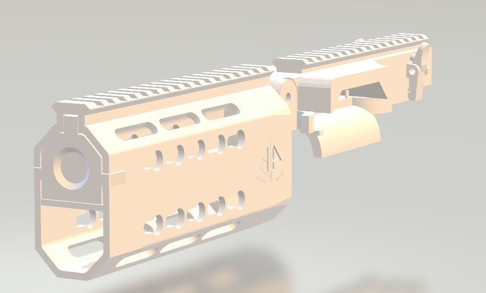 Airsoft M4 Shrike Conversion Kit 3D print model_1