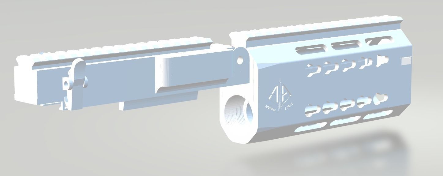 Airsoft M4 Shrike Conversion Kit 3D print model_3