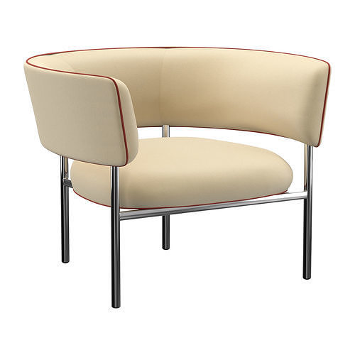 Font Bold Lounge Armchair 3D model