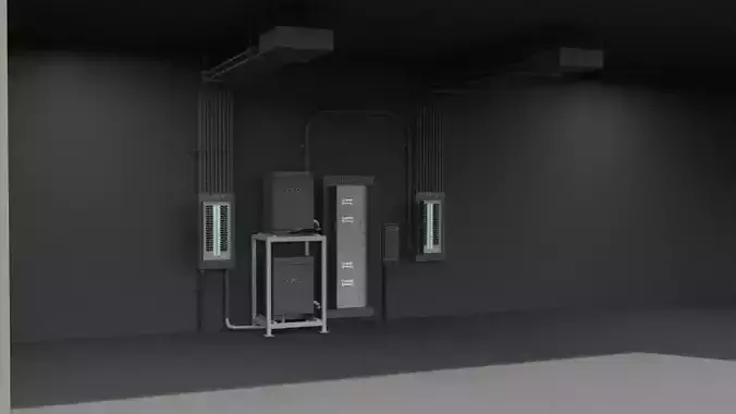 Small Electrical room equipment 3D model