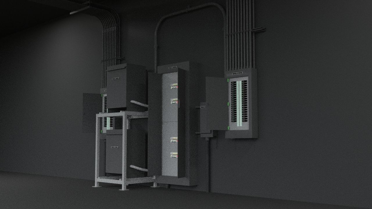 Small Electrical room equipment 3D model CGTrader