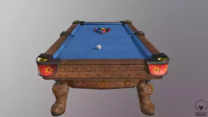Billiards pool table and cues