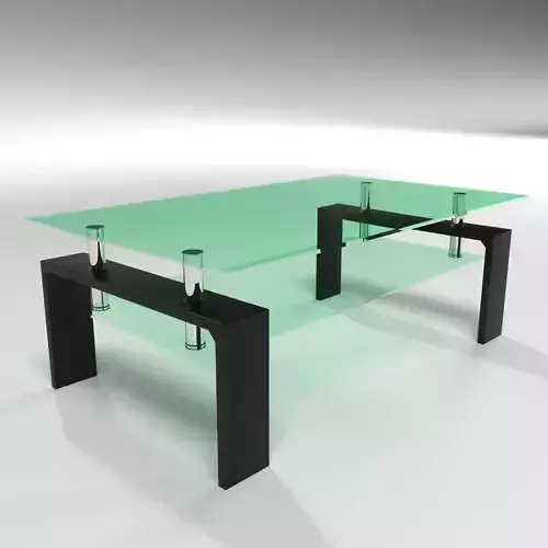 Table glass coffee with legs