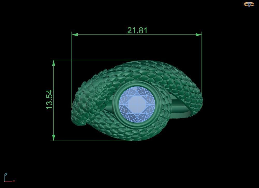 Snake coiled around a finger 3D print model_4