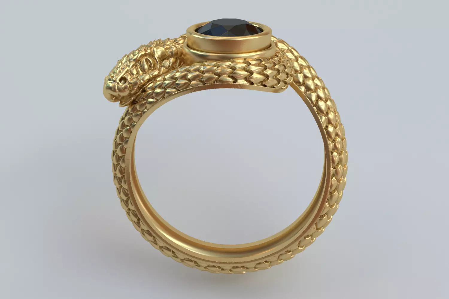 Snake coiled around a finger 3D print model_0