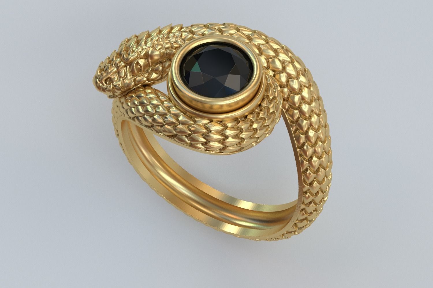 Snake coiled around a finger 3D print model_2