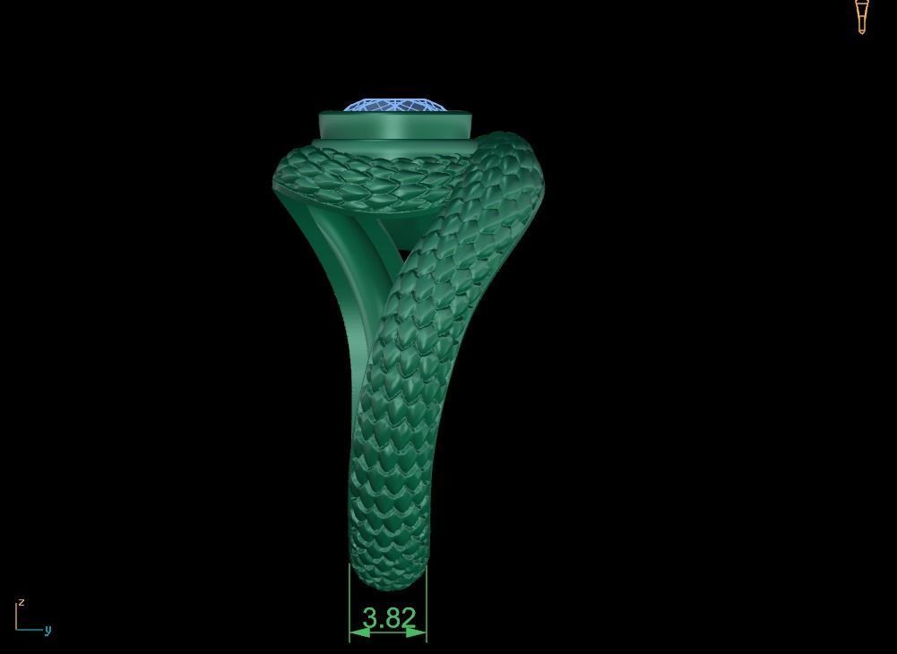 Snake coiled around a finger 3D print model_5