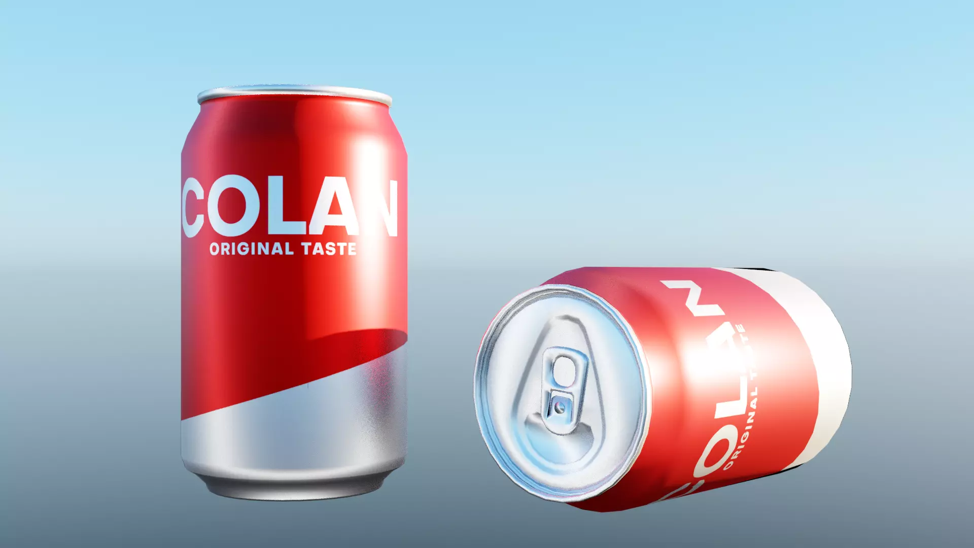 Soda Can Render Low-poly 3D model_0