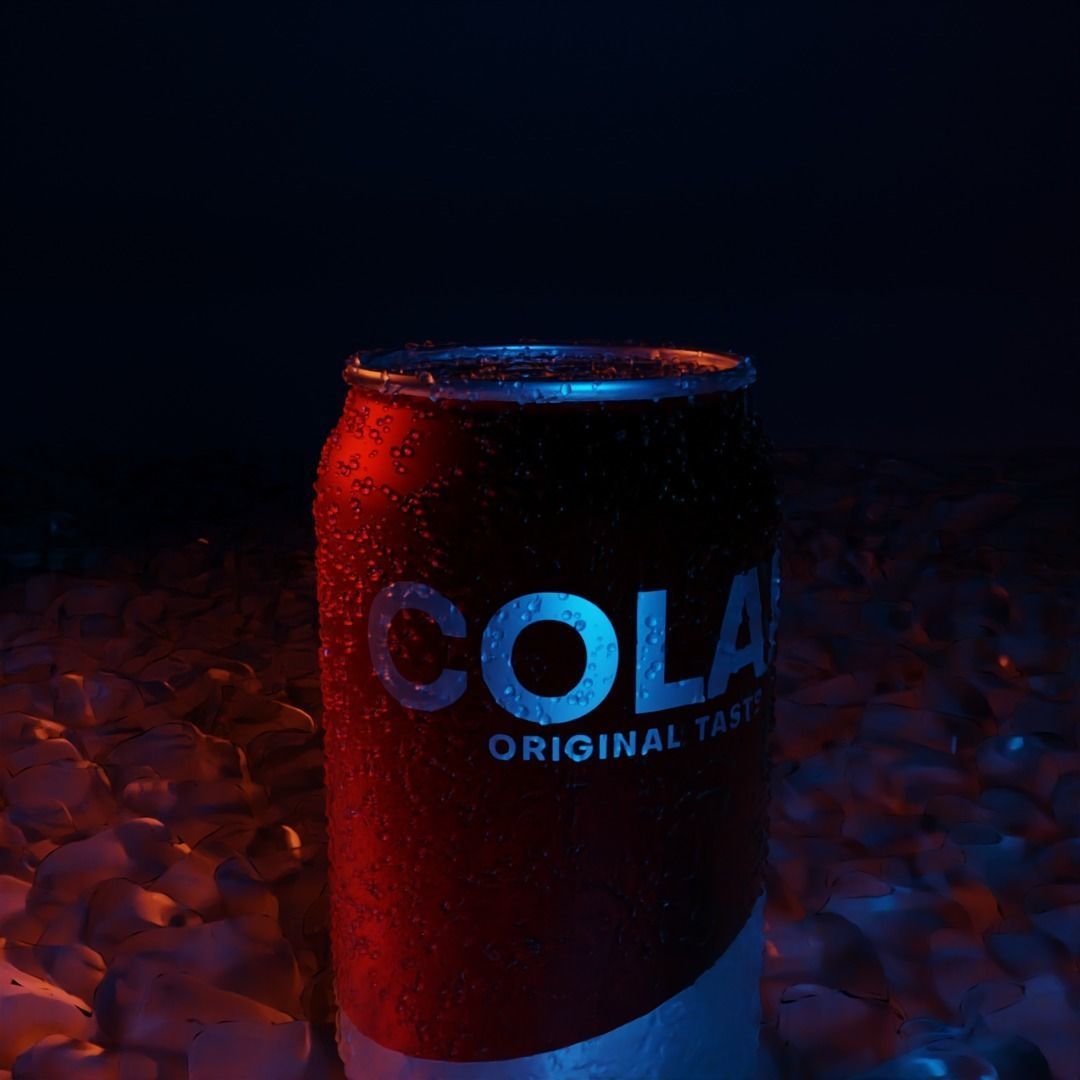 Soda Can Render Low-poly 3D model_1