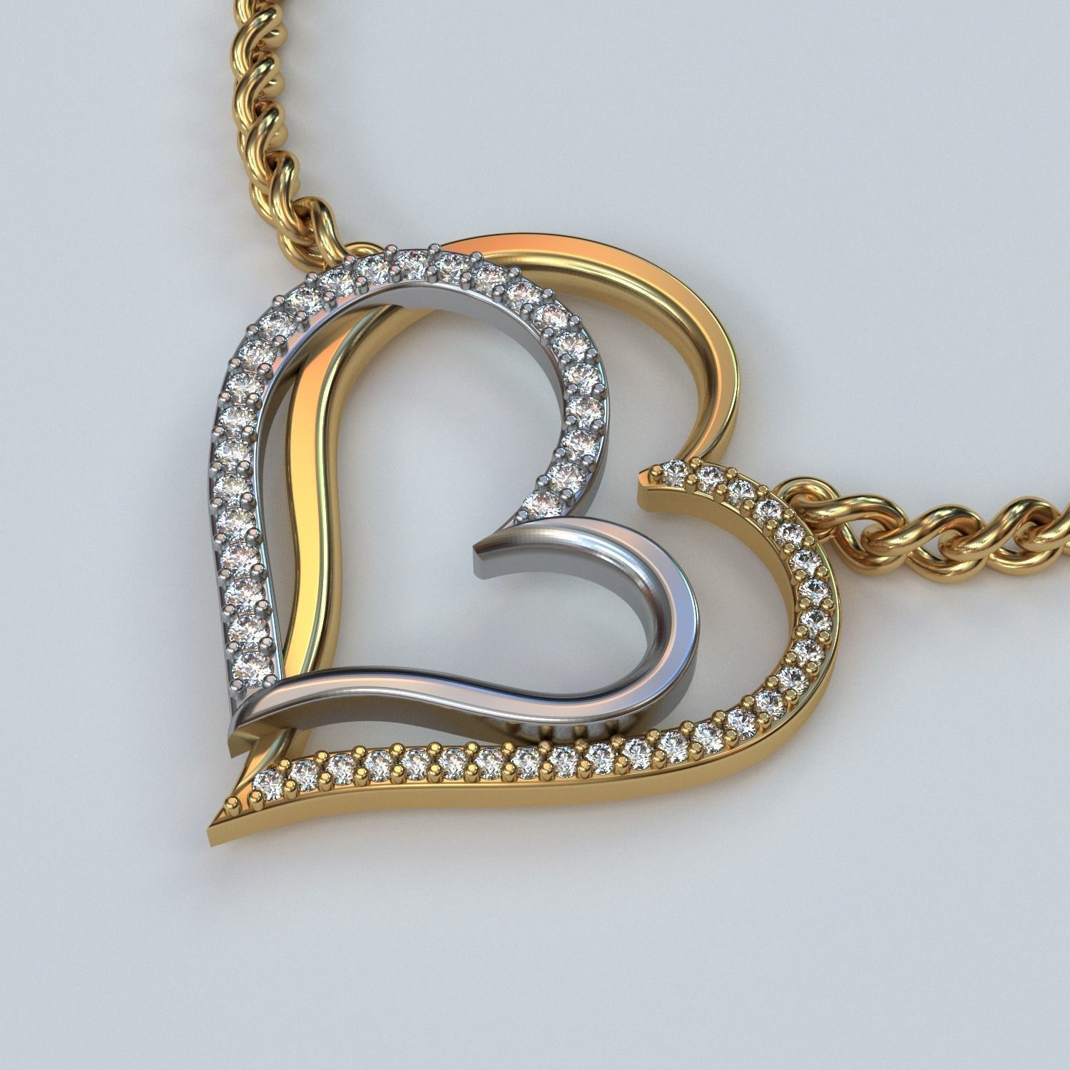 heart pendant 3D print model_1